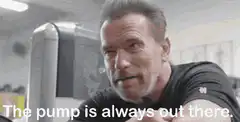 Arnold Schwarzenegger The pump is always out there