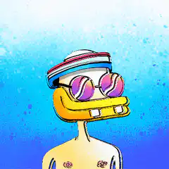 Duck with baseball sunglasses