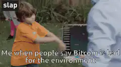 Me when people say Bitcoin is bad for the environment