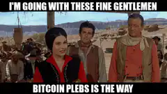 I'm going with these fine gentlemen Bitcoin plebs