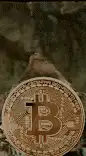 Man with Bitcoin coin