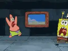SpongeBob and Patrick screaming in terror