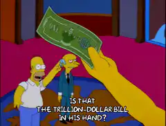 Homer Simpson trillion dollar bill