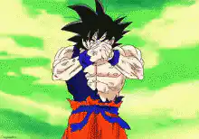Goku transforms into Super Saiyan