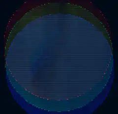 Pixelated rotating globe