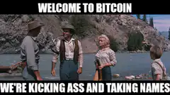 Welcome to Bitcoin We're Kicking Ass and Taking Names