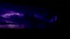 purple lightning storm clouds