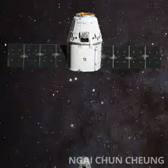Spacex Dragon spacecraft in space