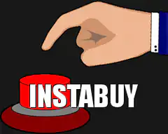 Hand pressing Instabuy button