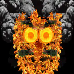 Owl made of fire