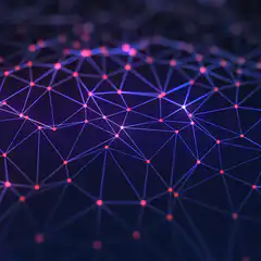 Abstract network nodes animation