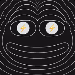 Pepe with flashing lightning eyes