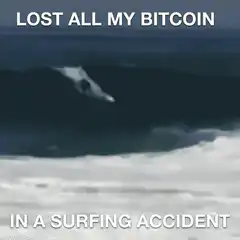Surfer wiped out in big wave