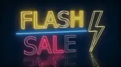 Neon Flash Sale Sign