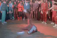 Breakdancer doing a headspin