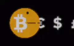 Bitcoin Pac-Man eats currency symbols
