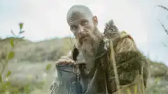 Viking man looking at camera