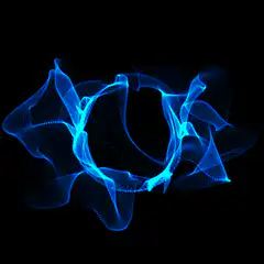blue particle wave ring