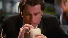 Vincent Vega drinks a milkshake