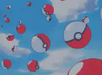 Poké Balls falling from the sky