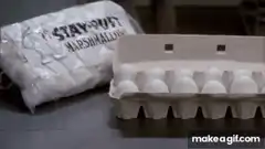 Egg falls out of carton