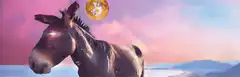 Bitcoin Donkey with Glowing Eyes