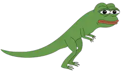 Sad green dinosaur