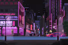 Cyberpunk City Street Loop