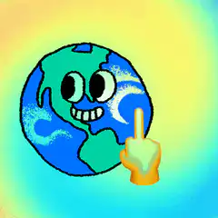 Earth giving the middle finger