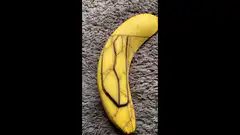Banana Peel Art Revealing Face