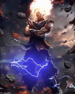 Goku Super Saiyan Blue lightning