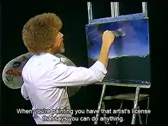 Bob Ross artist license quote