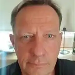 Man staring intensely at camera