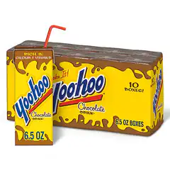 Yoohoo chocolate drink carton with straw