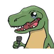 Crying T-Rex with Microphone