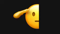 Saluting emoji