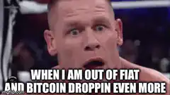 John Cena shocked face Bitcoin dropping