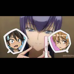 Anime characters react to positive pregnancy test