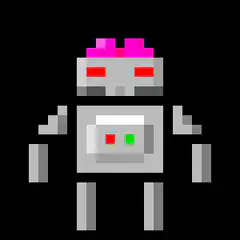 pixel art robot color changing