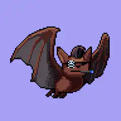 pixel art bat smoking