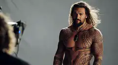 Jason Momoa as Aquaman posing
