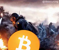 Captain America with Bitcoin