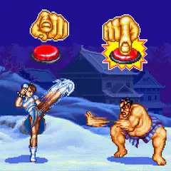 Chun-Li vs E. Honda pixel art fight