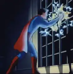 Superman punches through jail bars