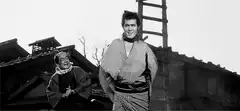 Toshiro Mifune and minor character in kimono