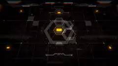 futuristic hexagonal interface loading