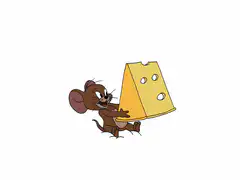 Jerry the Mouse eats giant cheese