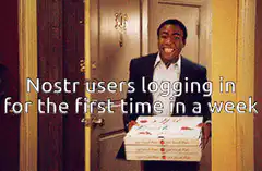 Nostr users logging in for the first time in a week