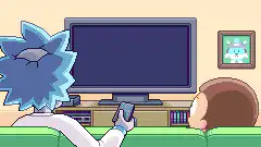 pixel art tv channel surfing