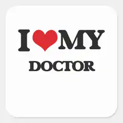 I love my doctor sticker
